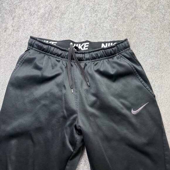 Nike Jogger Men M Black 28" Tapered Fleece DRI-FIT Sweatpants AO2370 b114 - Picture 3 of 16